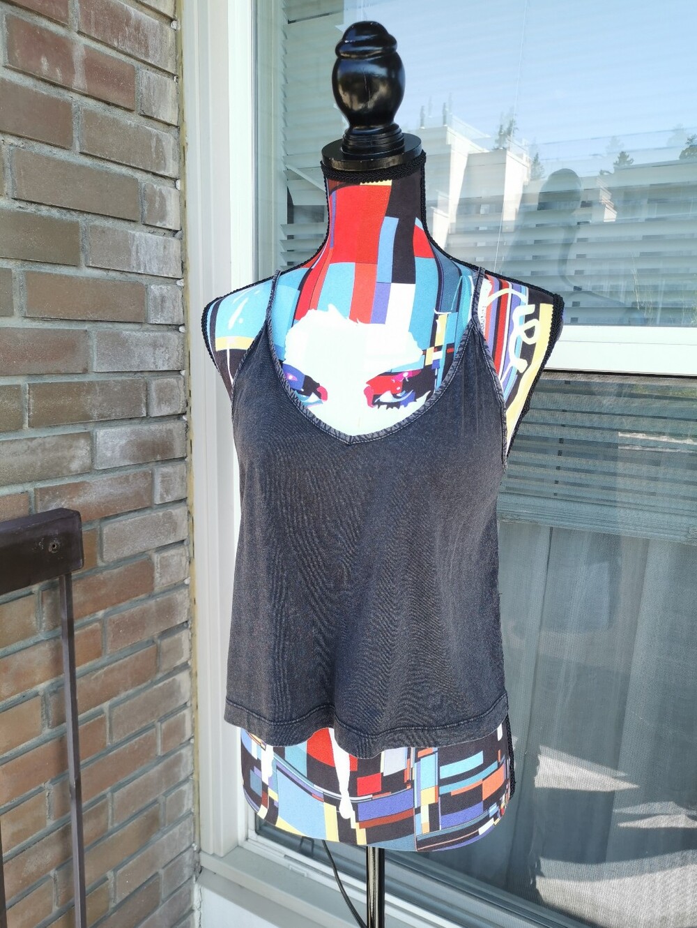 Zara Dark Grey Cotton Top Size S Lightweight Soft Casual Basic Tee